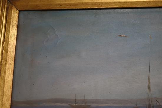 R. W. Kennes Courting couples on the slipway, Newlyn, Cornwall 90 x 120cm